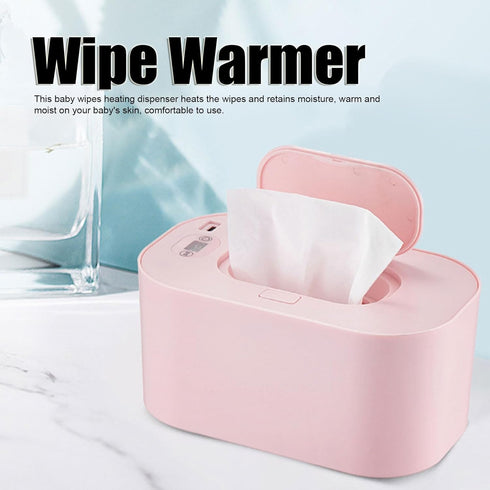 Nachukan Baby Wipe Warmer USB Constant Temperature Portable Wipe Heater Warm Keeper for Babies Care (Pink)