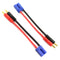 DGZZI 2pcs EC5 Male Connector to 4.0mm Banana Male Plug Lipo Battery Balance Charging Cable, 12 AWG Silicone Wire