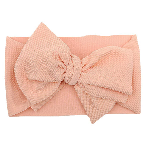 KIDOCHEESE Big Bows Headbands, Nylon Oversized Hair Accessories for Newborns, Infants, Toddlers, Kids
