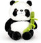 9'' Panda Stuffed Animal Plush Toys, Cute Black and White Panda Doll Gifts with Bamboo Plushies
