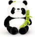 9'' Panda Stuffed Animal Plush Toys, Cute Black and White Panda Doll Gifts with Bamboo Plushies
