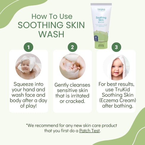TruKid Kids Body Wash – Natural, Unscented Face, Body & Hand Wash for Sensitive Skin, 8 fl oz - NEA-Accepted for Eczema