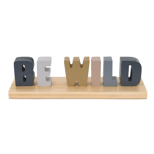 Little Love by NoJo Be Wild Shelfie Room Dcor Blue, Gray, Gold