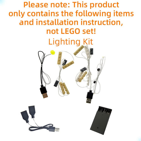 Light Set for Hogwarts Clock Tower Building Blocks Model Compatible with LEGO 75948 (Model Not Included)