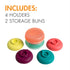 Frozen Summer 2 4 Count Boon Drizzle Silicone Ice Pop Holder - Silicone Drip Catcher for Treats and Ice Cream Cones