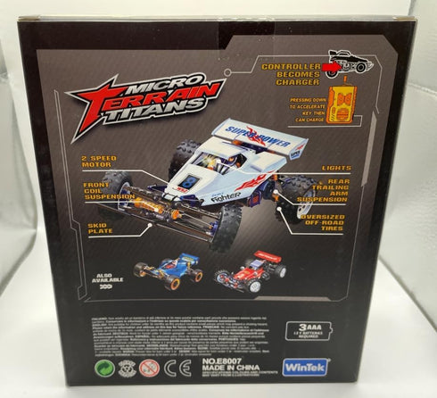 Mini RC Buggy Off-Road 1:64 Scale 2.4G 5-Channel RC Radio Control Car, Coke Can Micro Racing Truck (White)