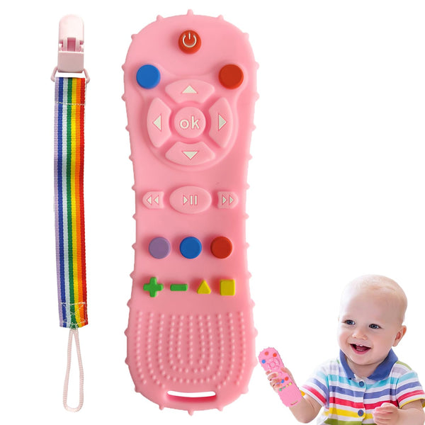 BEBECAN Silicone Remote Teething Toy for Baby Safe Rubber Remote Chew Toy