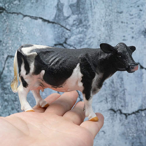 Realistic Farm Cow Model Figures Toy Set, 4pcs Cow Statues Family Figurines Collection for Preschool Educational Play