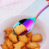 Poylim Kids Silverware, Stainless Steel Children Flatware Set of 2, Toddler Utensils, Rainbow