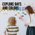 Just Baby'd Sip'n Learn Labels - Days of the Week & Colors of the Rainbow - Weekly Labels for Sippy Cups, Dishwasher