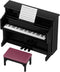 Piano Keyboard Toy for Kids Miniature Dollhouse Piano Model Musical Educational Toy for Fairy Garden Black