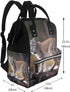 OUSIKA Backpack Daypacks Wild bobcat Print Diaper Bag Multifunction Laptop Travel Large Nappy Bag, Black, One Size