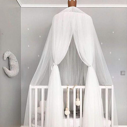 Vomeko Breathable Crib Netting Bed Curtains Canopy,Elegant Color Home Mesh M osquito Net,Children Bed Canopy