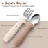 6 Pieces Toddler Utensils Set, Children Silverware with Silicone Handle, Safe Spoons and Forks, Dishwasher Safe