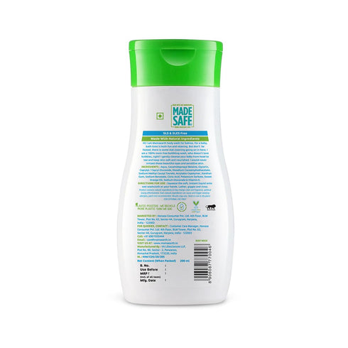6.76 Oz (200ml) Mamaearth Daily Nourishing Body Wash for Babies | Tear-Free Formula with Coconut | Hydrating