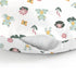Cute Frogs Family Baby Nursing Pillow Covers for Boy Girl Green Frogs Butterflies Lilies Pond Nursery Pillow Slipcover