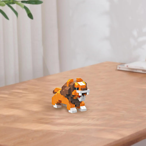 Kids Adult Animal Micro Building Blocks Set KLJM-10 (Lion, 203PCS) for Home and Office Decoration
