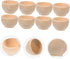ORFOFE 10pcs Wooden Egg Holders, Dipping Sauce Bowls, Small Unfinished Wooden Craft Bowls, Candy Bowl