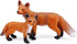 UANDME Fox Toy Figures Set - Includes Arctic Fox & Red Foxes Figurines Cake Toppers (5 Foxes)