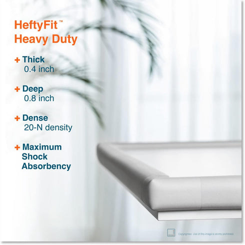 Roving Cove HeftyFit Corner Protector for Baby, 4 Large Corners, Heavy-Duty Soft Rubber Foam
