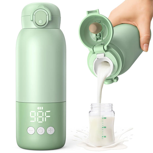Portable Bottle Warmer for Travel 12oz 80W Fast Heating, 316 Stainless Steel,