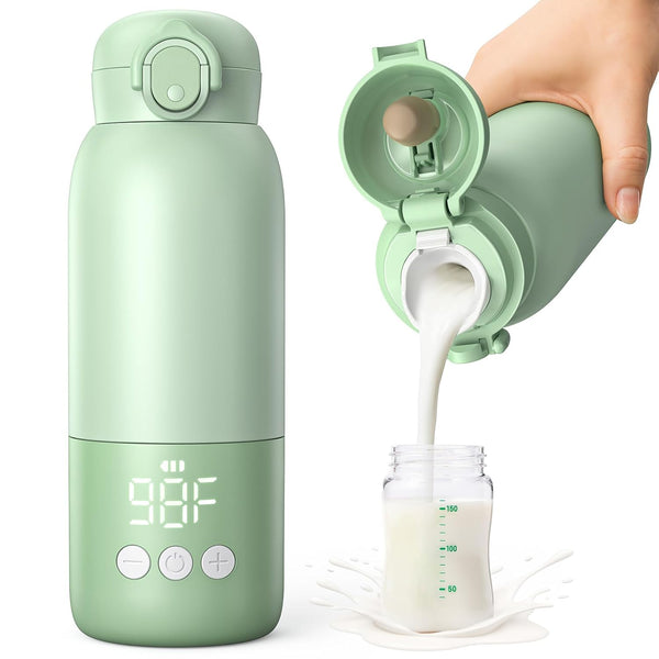 Portable Bottle Warmer for Travel 12oz 80W Fast Heating, 316 Stainless Steel,