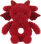 Apricot Lamb Baby Lovey, Red Dragon Soft Rattle Toy, Plush Stuffed Animal for Newborns, Soft Hand Grip Shaker (5.9
