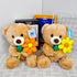 8 Inches Teddy Bear Stuffed Animals, Plush Toy with Flower Birthday Christmas Gift for Kids Girlfriend (Pink Flower)