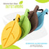 HNYYZL 4Pcs Silicone Door Stopper Wedge Finger Protector, Cute Colorful Cartoon Leaf Style, for Home Office