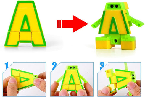 miYou 26 Alphabet Robots Toy for Kids ABC Learning Education Preschool Toys Pieces/Gift Box