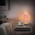 Vdsrup Table Lamp Pink White Camo Nightstand lamp Fabric Lamps with Wood Base Fabric Shade Bedside Desk Lamps