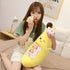 REFAHB Cute Throw Pillow Stuffed Banana Toys, Removable Fluffy Creative Gifts for Teens, Girls, Kids