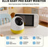 Ellie Baby Pro Audio,5'' 2K Resolution,6000mAh Pan-Tilt-5X 2-Way 24hr 1000ft Ellie Pro Baby Monitor with Camera and IPS
