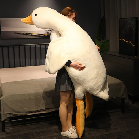 Giant Goose Stuffed Animal, 62.9 Inch Soft Plush Pillow, Cute Duck Plush Toy for Sleeping & Hugging
