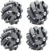 Premium 97mm Omni Directional Tire Mecanum Wheel for AGV Robot Car Chassis, 4pcs Metal 6mm Coupling Motor Connector for