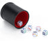 Delta-shop Felt Lined Professional Dice Cup - Quiet with 6 Dice for Yahtzee Game