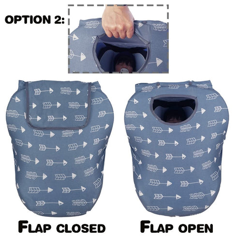 Car Seat Covers for Babies, Stretchy Multi in 1 Baby Car Seat Cover, Breastfeeding Cover, Patent Design, Grey