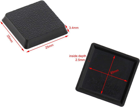 Evemodel 100PCS 25mm Square Black Miniature Model Bases for Tabletop or Miniature Wargames (25mm, 100PCS)