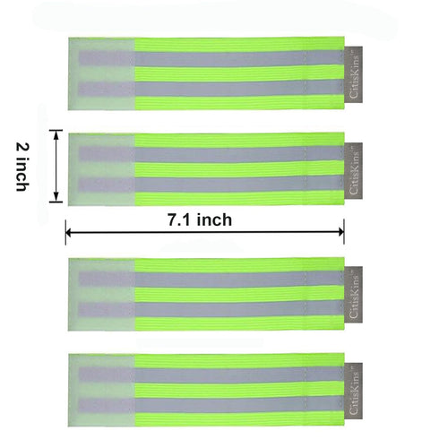 Reflective Bands for Baby Stroller Accessories, High Visibility Elastic Safety Reflector Straps (4 Pieces)