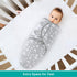 Biloban Baby Swaddles 0-3 Months - Warm Quilted Adjustable Swaddle Blanket for Boy Girls, Lovely Grey Hearts