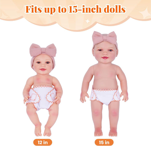 9 Set 1215 Inch BABESIDE Baby Doll Accessories Pcs Feeding with Magic Bottles, Pacifiers, Bibs, Diapers & Carry Bag