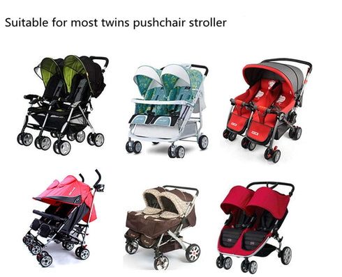 Twin Rain Cover for Double Stroller – Universal Waterproof Side by Side Baby Stroller Raincoat for Outdoor Protection