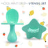 Elli&Nooli Baby Led Weaning Spoon & Fork Set, Mint Toddler Feeding Set with Ergonomic Grip Handles, Dishwasher Safe