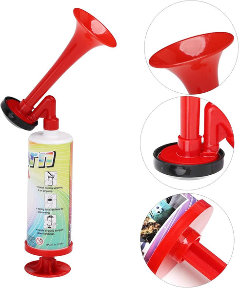 10pcs Reusable Air Horn, Handheld Air Pump Horn Marine Signal Football Cheering Bear Self Defense Loud Noise Makers