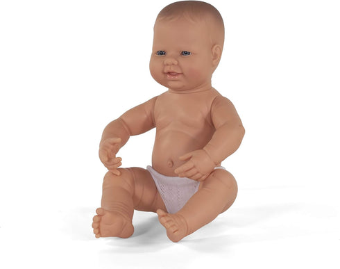 Miniland Educational 15.75'' Caucasian Boy Anatomically Correct Newborn Baby Doll
