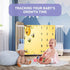 Baby Age Milestone Blanket, Bee Honeycomb Growth Chart for Nursery, 1-12 Months, Includes 4 Frame and 1 Headband 47"x40"