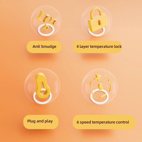 YUEHISY 48H 5 6 Bottle Warmer with Keep Warm Min Fast Heat, Temp Control Digital Display for Breastmilk Formula Food