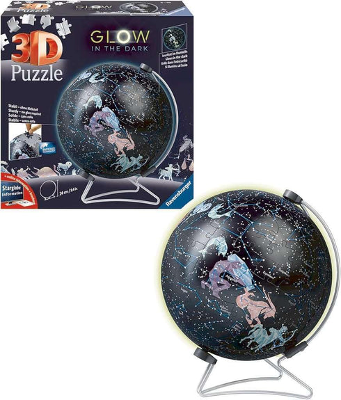 180 3D 11544 Ravensburger Puzzle-Ball Starglobe with Glow-in-The-Dark Edition: Piece Jigsaw Puzzle for Kids - Easy