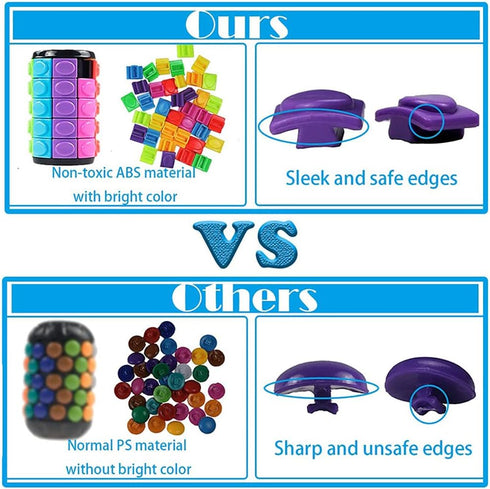 Magic 3D Puzzle Cube, Rainbow Fidget Toys, Educational Games for Kids and Adults