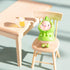 AUEAR 5 Pack Miniature Dining Table Chair Wooden Furniture Accessories Set